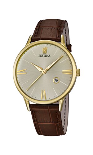 Festina Herren-Armbanduhr Analog Quarz Leder F16825/2