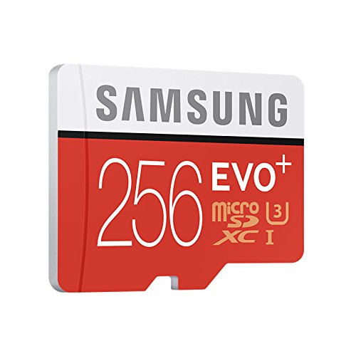 Samsung Speicherkarte Micro SDXC 256GB EVO Plus UHS-I Grade 3, Klasse 10, für Smartphones und Tablets, (mit SD Adapter), rot,weiß