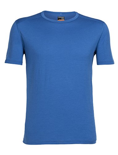 Icebreaker Oasis SS-Maglia girocollo da uomo, strato Base, Pelorus, taglia: M