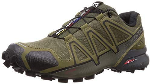 Salomon Men's Trail Running Shoes, Speedcross 4, Grape Leaf/Burnt Olive/Black, Size: 10.5