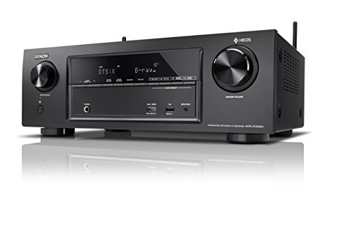 Denon AVRX1400H 7.2-Kanal AV-Receiver und HEOS Integration (Dolby Vision Kompatibilität, Dolby Atmos, dtsX, WLAN, Bluetooth, Amazon Music, Spotify Connect, 4K/60Hz 6 HDMI-Eingänge, 7x 145 W) schwarz