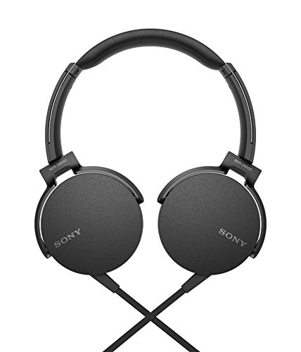 Sony MDR-XB550APB - Auriculares de diadema Extra Bass (micrófono integrado compatible con Smartphones, diadema metálica adaptable) color negro