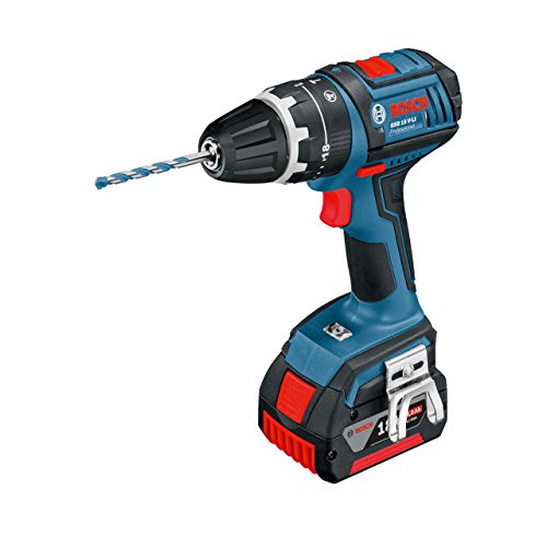 Bosch Professional GSB L-Boxx 18 V-LI Cordless Combi Drill with Two 18 V 4.0 Ah Lithium-Ion Batteries
