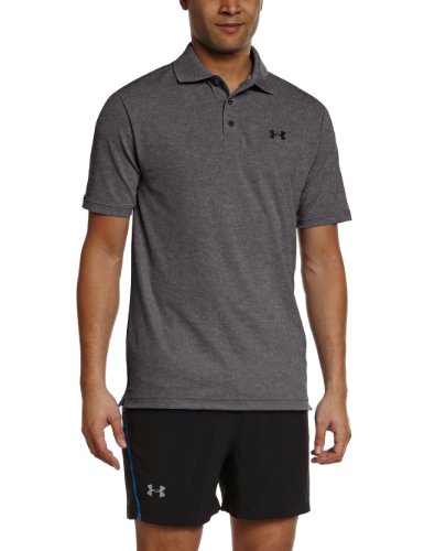 Under Armour Men's Performance Polo T-Shirt - Carbon Heather/Black, Large