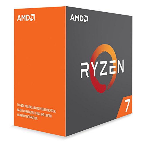 AMD Ryzen 7 1700X 95 W 8 Core/16 Threads 3.8 GHz 4 MB CPU - Black