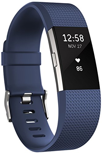 Fitbit Charge 2 Activity Tracker with Wrist Based Heart Rate Monitor - Blue/Large