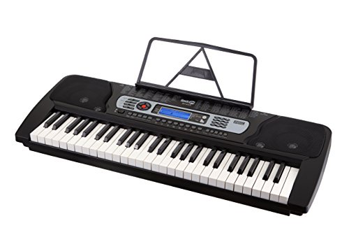 RockJam 54-Key Portable Digital Piano Keyboard with Music Stand and Interactive LCD Screen