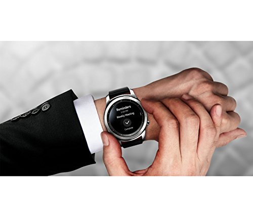 Samsung Gear S3 classic (3,3 cm (1,3 Zoll) Display, NFC, Bluetooth, WLAN, Tizen OS), mit Echtleder-Armband