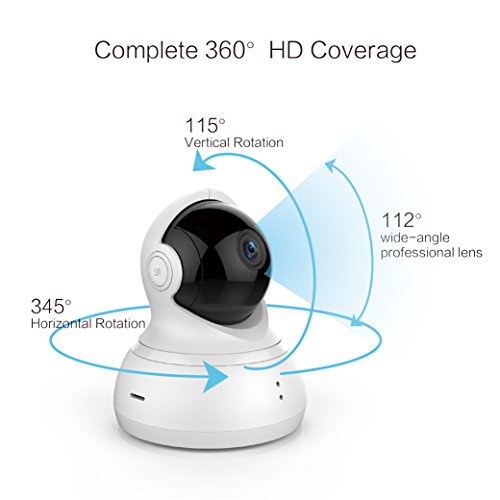 YI Dome IP Video-Überwachungskamera (720p HD, Motor PTZ Pan) weiß