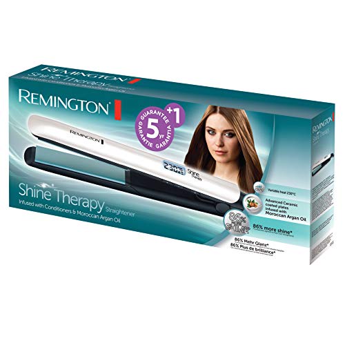 Remington Shine Therapy Advanced Ceramic Hair Straighteners with Morrocan Argan Oil for Improved Shine - S8500