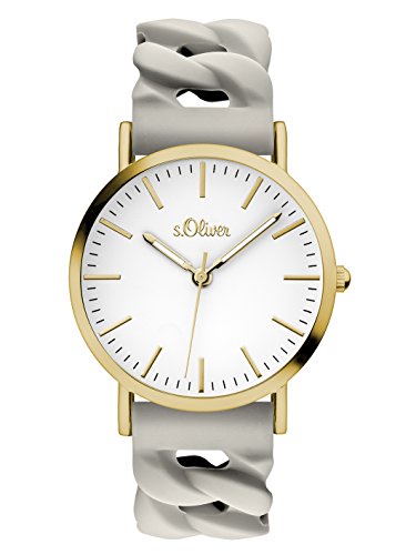 s.Oliver Damen-Armbanduhr Analog Quarz Silikon SO-3255-PQ