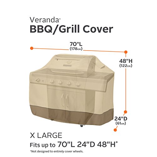 Classic Accessories Veranda Gas Barbeque Heavy-Duty Premium Grill Cover, X-Large, 70-Inch