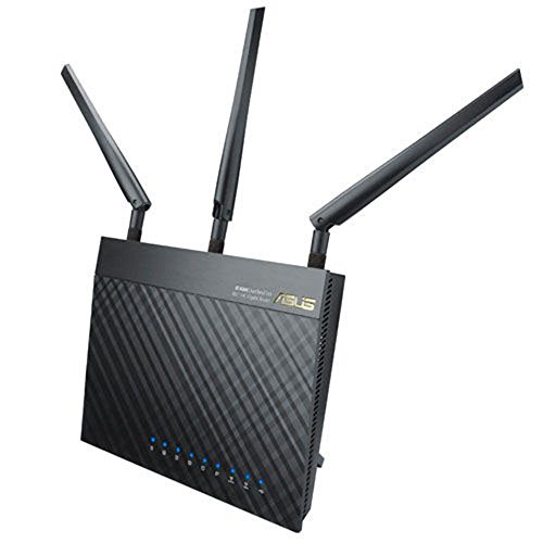 Asus RT-AC66U AC1750 Black Diamond - Módem WLAN de doble banda (802.11 a/b/g/n/ac, Gigabit LAN/WAN, 2 x USB, Print FTP UPnP VPN, IPv6, 8 x SSID)