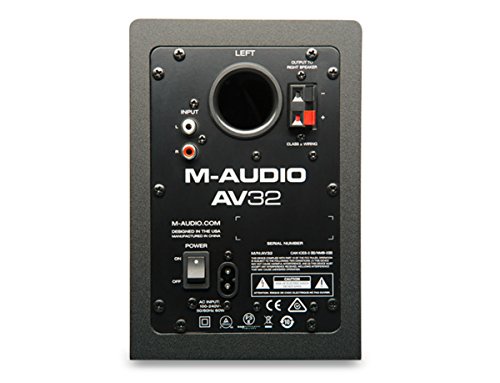 M-Audio AV32   Compact Active Desktop Reference Monitor Speakers (Pair) for Premium Playback, Professional Media Creation and Immersive Gaming Sound
