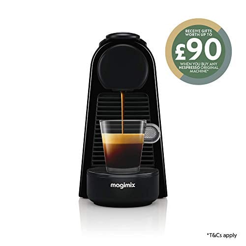 Nespresso Essenza Mini Coffee Machine, Pure Black Finish by Magimix