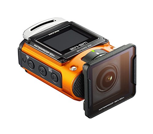 Ricoh WG-M2 kompakte und leichte Actioncam (4K-Video, 204 Grad Ultraweitwinkel-Objektiv) orange