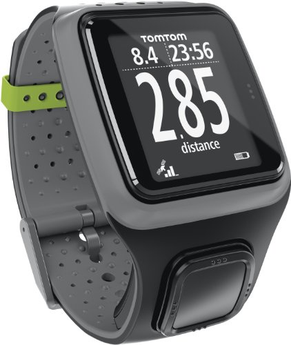 TomTom Runner 1RR0.001.03 Orologio GPS per Corsa Outdoor e Indoor con Fascia Cardio, Grigio Scuro