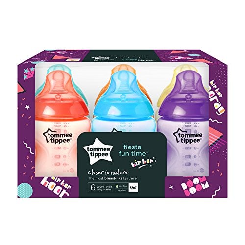 Tommee Tippee Closer to Nature Fiesta Bottles, 260 ml, Pack of 6