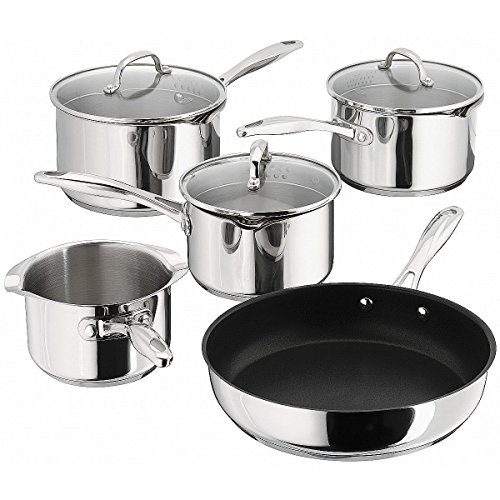Stellar S701/705D/706D/707D/713/718 Saucepan Set, Silver, 5-Piece