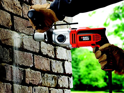Black and Decker KR1102K-QS - Taladro percutor, con 2 velocidades mecánicas, 230 V, 1100 W, color negro y naranja
