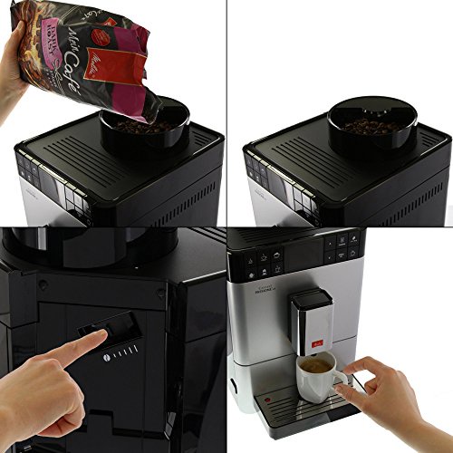 Melitta Passione OT F53/1-101, Bean to Cup Coffee Maker, One Touch Function, Milk Container Included, Silver