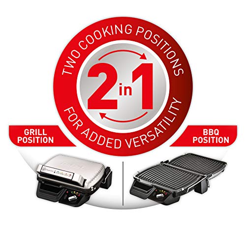 Tefal GC450B27 Super Grill 2-in-1, (6 Portions),0 4 Settings Including Searing, Stainless Steel