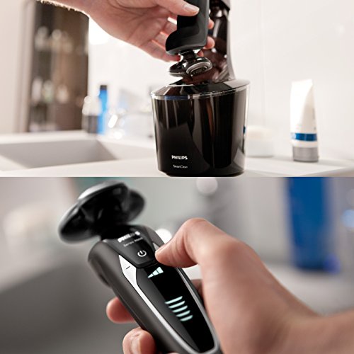 Philips Series 9000 S9551/63 Rasoio Elettrico Wet & Dry con Lame di Precisione V-Track e Tecnologia Contour Detect, Velocità Rasatura Regolabile