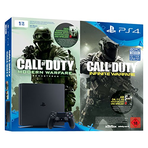 PlayStation 4 - Konsole (1TB, schwarz) inkl. Call of Duty: Infinite Warfare Legacy Edition (Code)