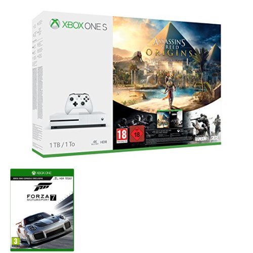 Xbox One S 1TB Console: Assassin’s Creed Origins + Forza Motorsport 7: Standard Edition