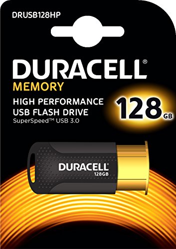 Duracell High Performance 128 GB Capless USB 3.0 Flash Drive - Copper/Black