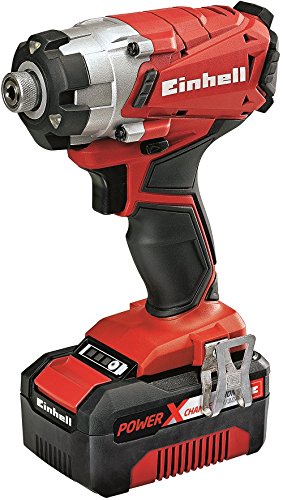 Einhell avvitatore a impulsi a batteria TE-CI 18 Li Kit Power X-Change (ioni di litio, 18 V, 140 Nm, 3 luci a LED, valigetta, batteria da 3,0 Ah e caricabatterie inclusi)