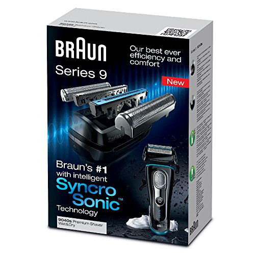 Braun Series 9 9040s Men's Electric Foil Shaver Wet and Dry Rechargeable and Cordless Razor