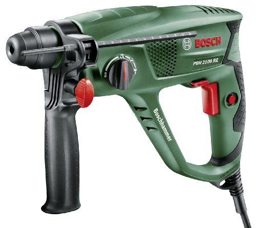 Bosch DIY Bohrhammer PBH 2100 RE, Tiefenanschlag, Zusatzhandgriff, Koffer (550 W, 20 mm max. Bohr-Ø in Beton)