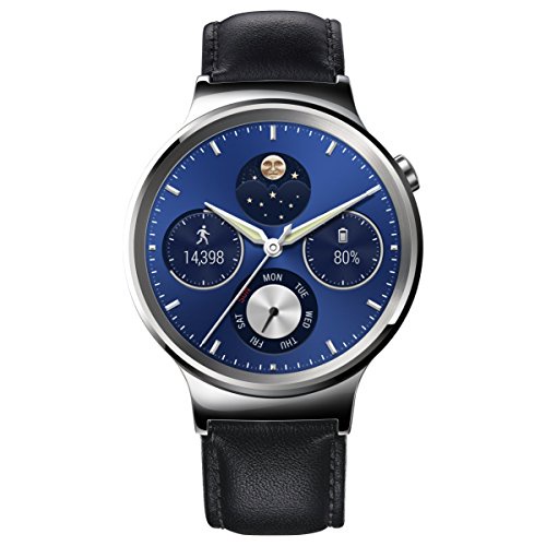 Huawei W1 Stainless Steel Classic Smartwatch with Leather Strap [Energy Class A+++]