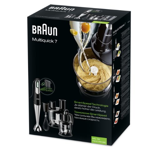 Braun MQ785 Patisserie Plus Multiquick7 Mixer ad Immersione, Acciaio Inox/Nero Premium