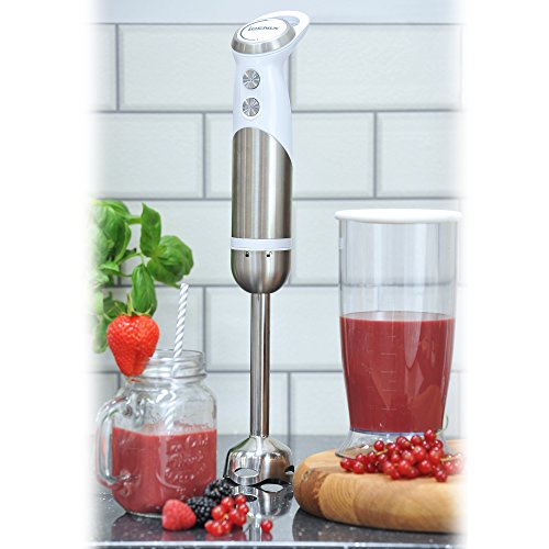 Igenix IG8654 4-in-1 Hand Blender, 800 W, White/Stainless Steel
