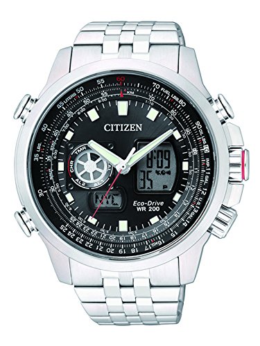 Citizen Promaster Sky JZ1060-50E - Orologio da polso da uomo, cinturino in acciaio inox colore argento