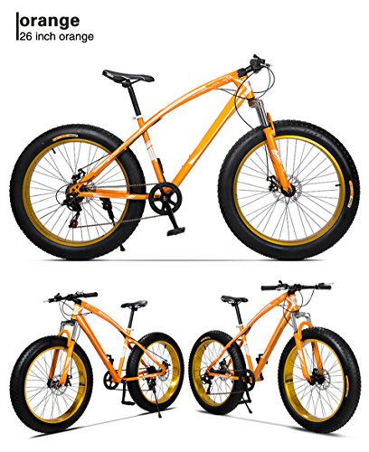 Yoli® 7/21/24/27 Speed 20/26 Inch Fat Bike / Snow Bike,4.0 Width Wheel,High Carbon Steel Frame,Aluminum Alloy Rim,Front & Rear Disc Brake,many colors