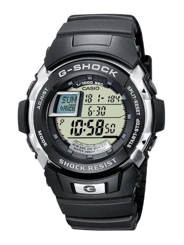 CASIO G-Shock G-7700-1ER - Reloj de caballero de cuarzo, correa de resina color negro (con cronómetro, alarma, luz)