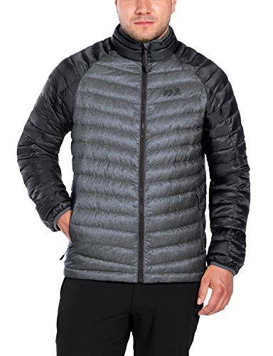 Jack Wolfskin Men's Zenon Altis Men's Down Jacket, Men, ZENON ALTIS MEN, ebony, M