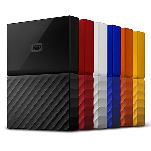 WD My Passport  - Disco duro portátil de 4 TB y software de copia de seguridad automática, color negro
