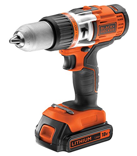 BLACK+DECKER EGBHP188K-QW - Taladro sin cable percutor (454 W, 18 V)