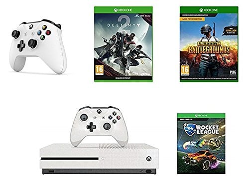 Xbox One S 1TB Rocket League bundle + controller + Destiny 2 + PUBG