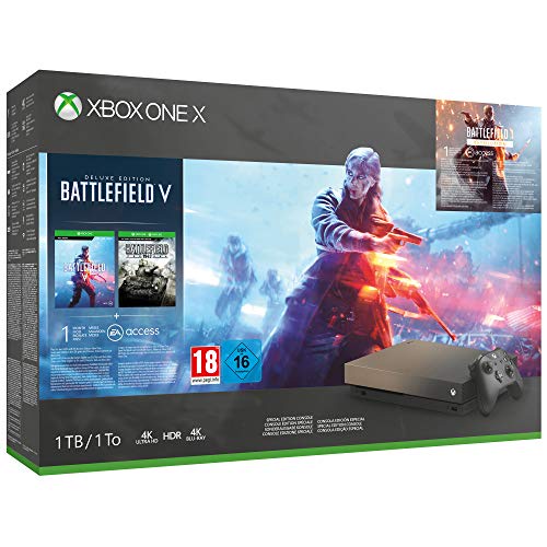 Microsoft Xbox One X - Consola 1 TB + Battlefield V