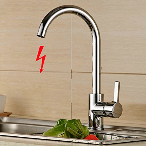 Auralum® 360° Drehbar Niederdruck Mischbatterie Armatur Wasserhahn Küchenarmatur Einhandmischer für Badezimmer Waschbecken ,verchrom