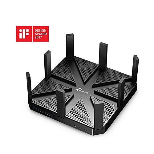 TP-Link AC5400 Tri-Band Wireless MU-MIMO Gigabit Cable Gaming Router, 1.4 GHz Dual-Core CPU, 3 Co-Processors, USB 3.0, 2.0 Ports, Beamforming Technology, UK Plug (Archer C5400)