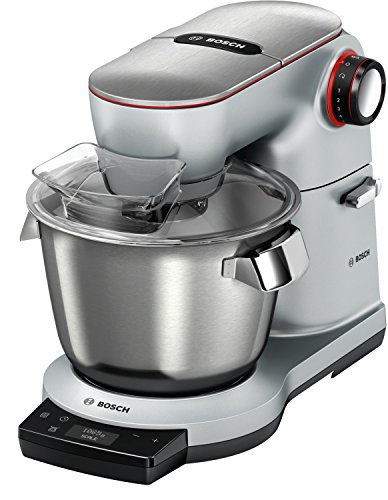 Bosch Küchenmaschine MUM9AX5S00 OptiMUM, 1500 W mit integrierter Waage, SensorControl Plus, 5,5 L Edelstahl-Rührschüssel, platinum silber