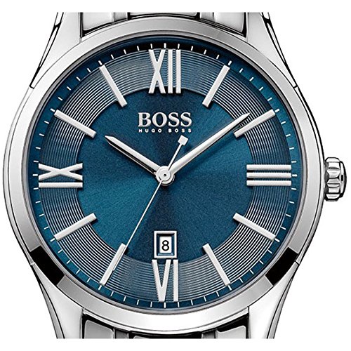 Boss Men's Quartz Watch Ambassador Round 1513034 with Metal Strap