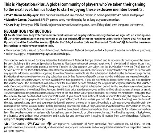 PlayStation Plus 15 Month Membership [PSN Download Code - UK account]