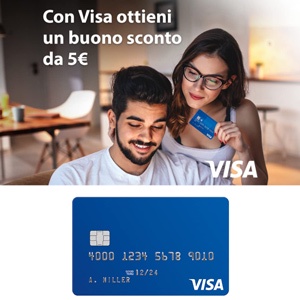 Ottieni un buono sconto da 5€ con Visa su Amazon.it